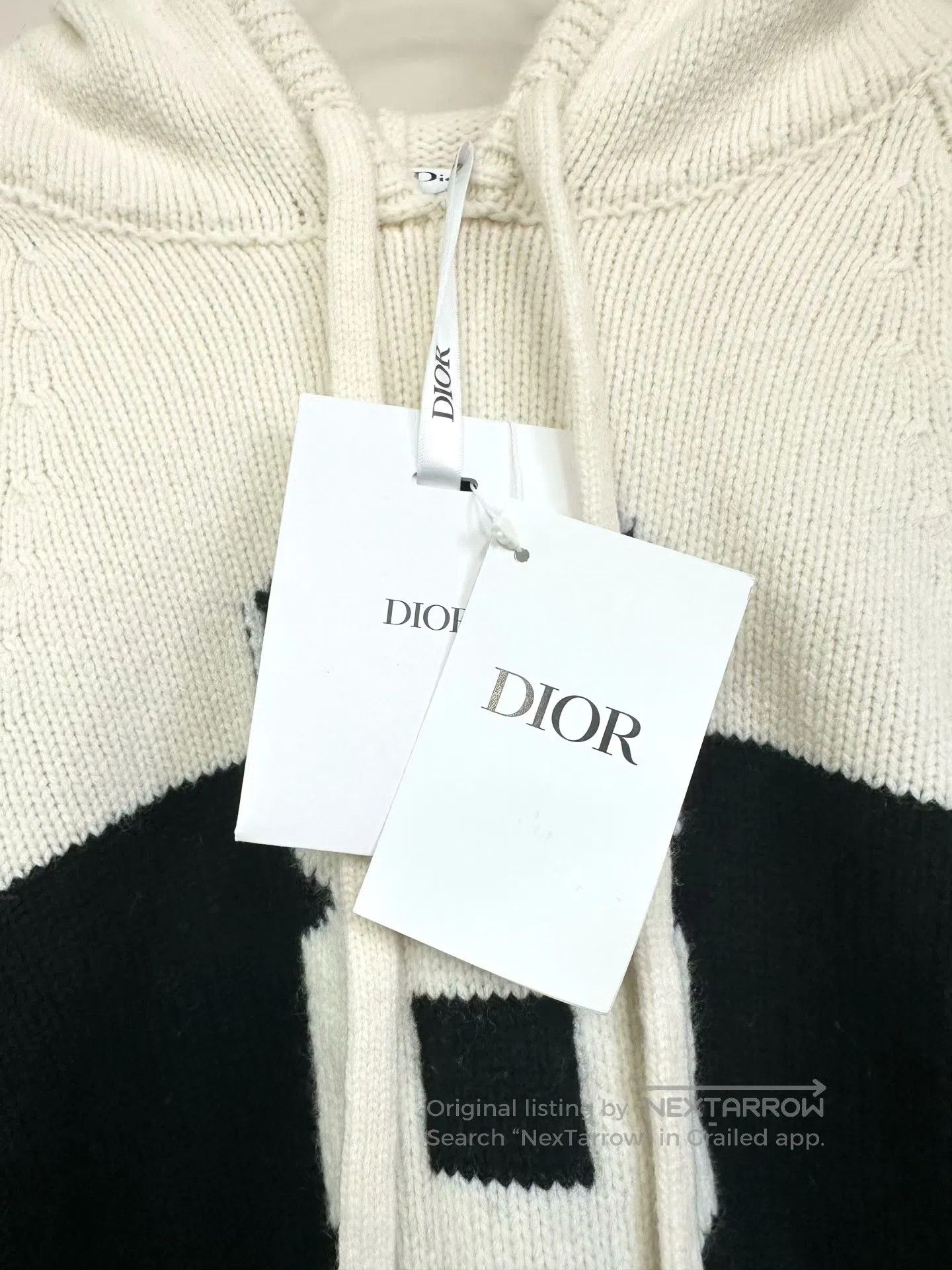 Dior Dior Black and White Color Block Hooded Knit Short Sleeve| Size M / US 6-8 / IT 42-44 - 3 Thumbnail