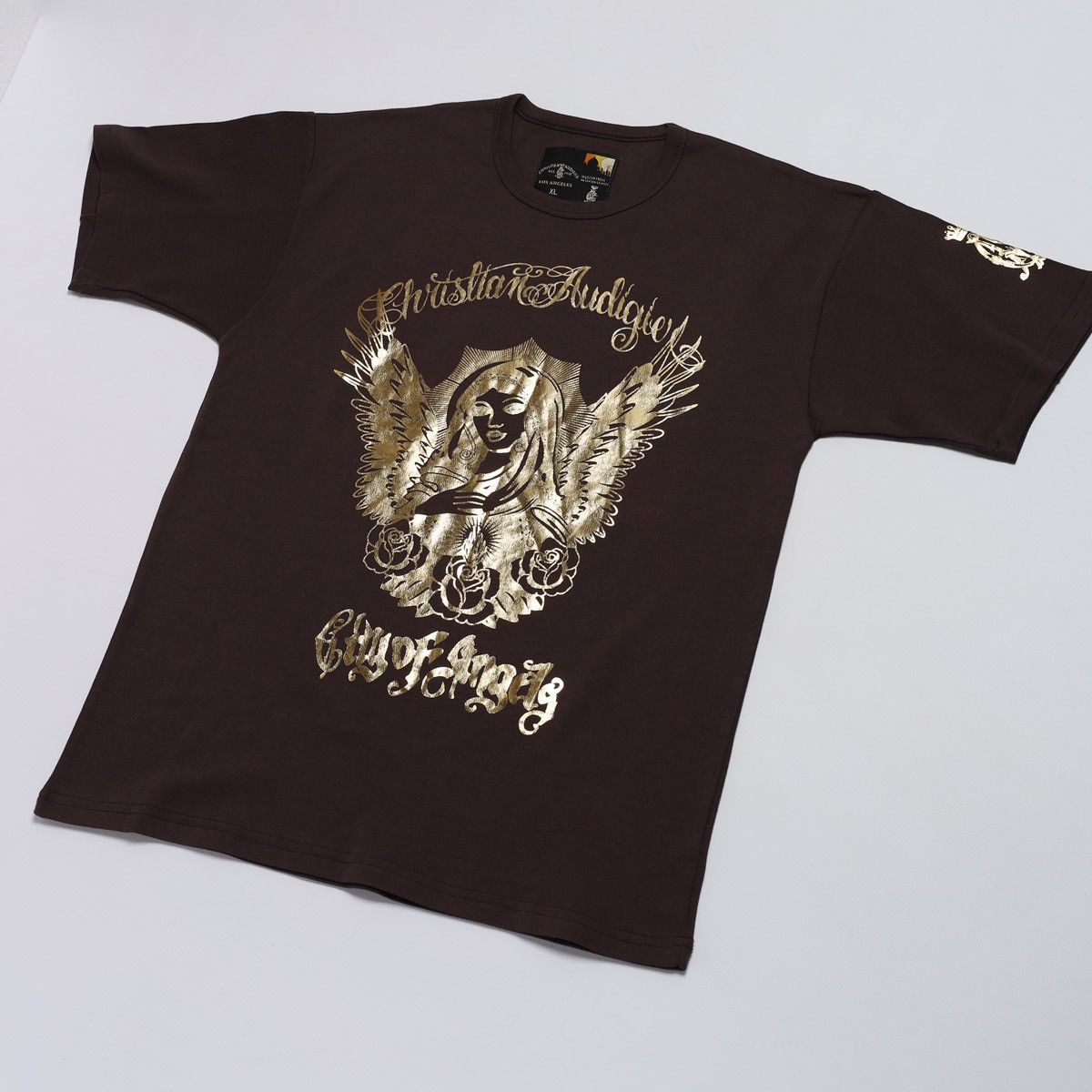 Christian Audigier Christian Audigier Brown Los Angeles Tee Size US XL / EU 56 / 4 - 1 Thumbnail