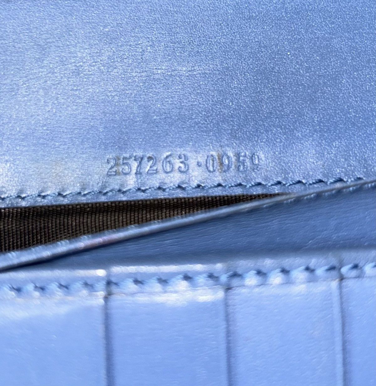 Gucci Gucci GG Coated Canvas Long Wallet w Blue Interior Size ONE SIZE - 10 Thumbnail