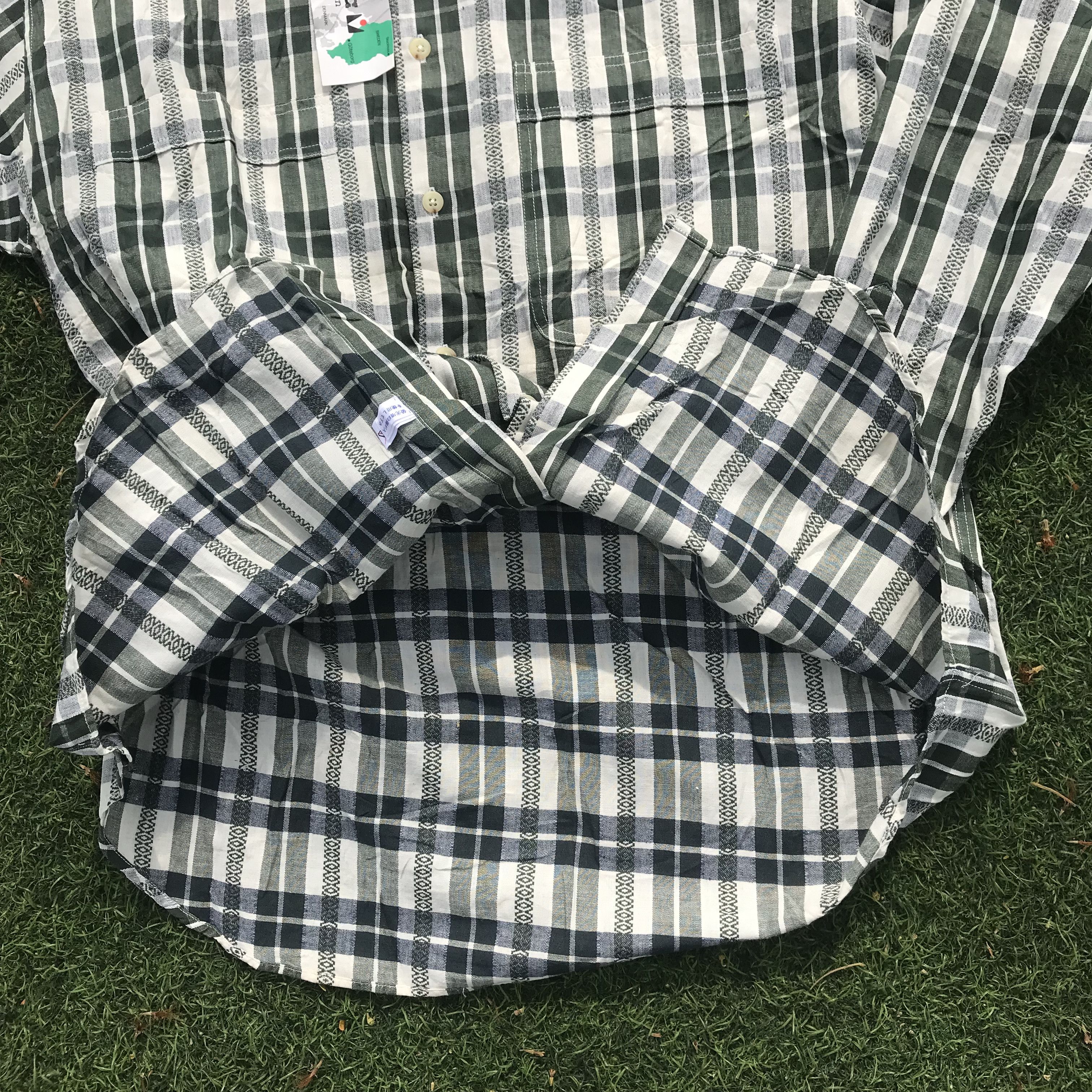 Vintage Melka of sweden Shirt green plaid Tartan long sleeves shirt Size US L / EU 52-54 / 3 - 7 Thumbnail
