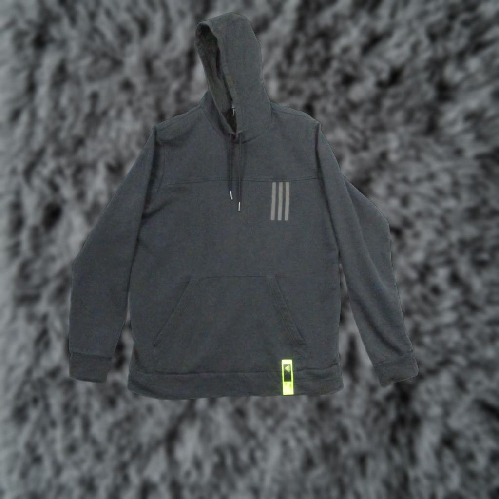 Adidas Adidas Hoodie Mens Medium Black Pullover 3 Stripes Pocket Performance GR0443 Size US M / EU 48-50 / 2 - 1 Thumbnail