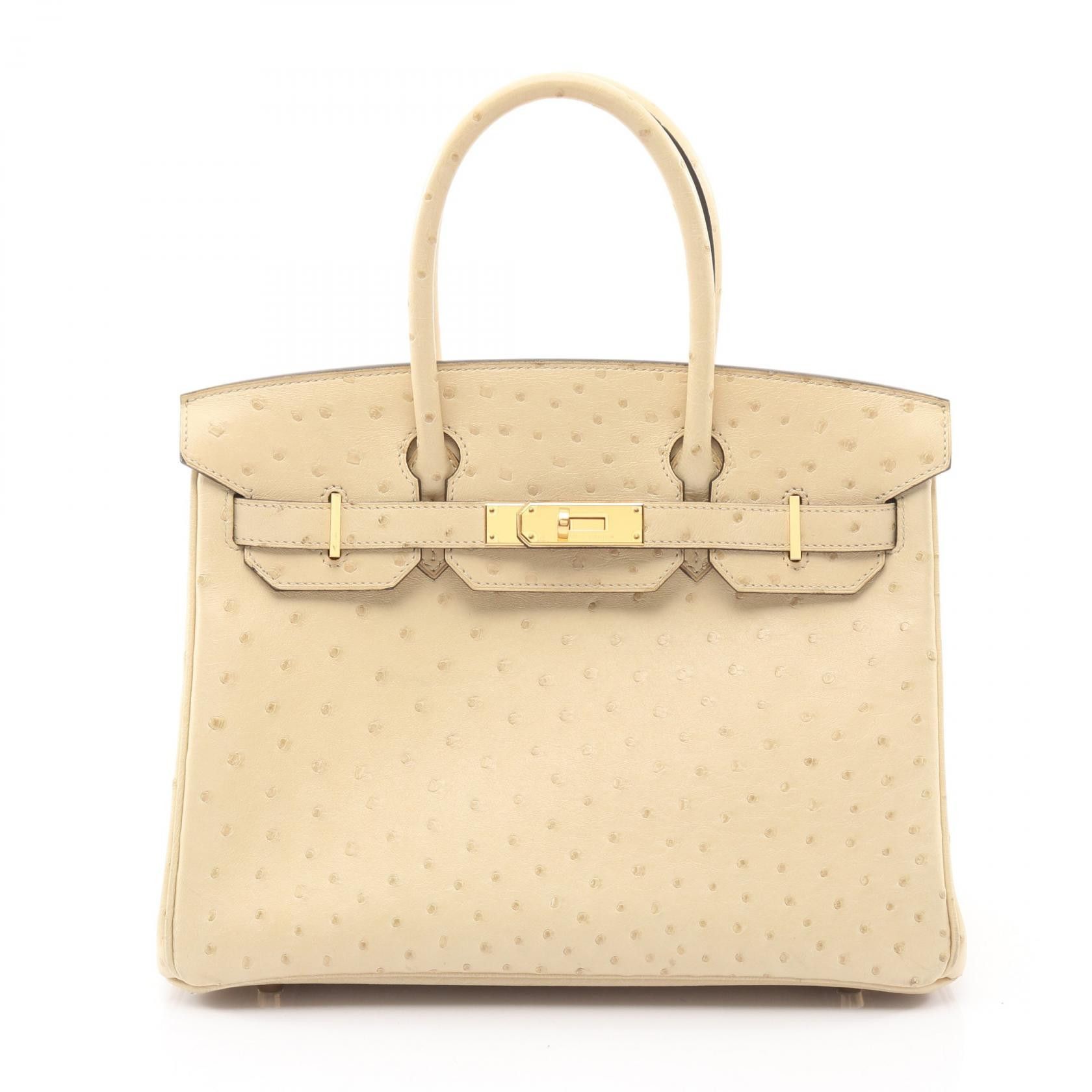 Hermes Hermes Hermes Birkin30 Ostrich Leather Handbag T DUTY FREE for USA Size ONE SIZE - 1 Thumbnail