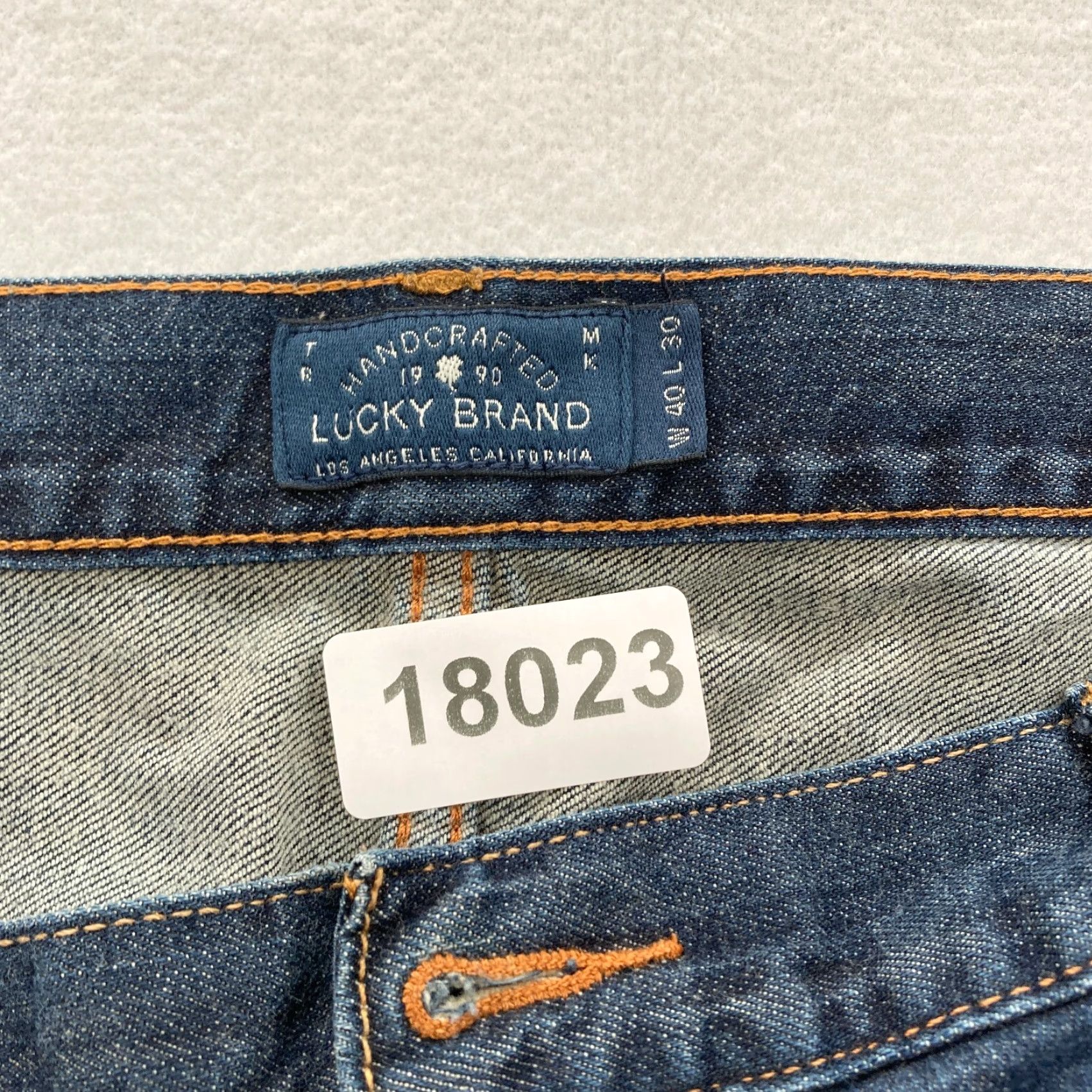 Lucky Brand Lucky Brand 221 Original Straight Mens 40x30 Dark Wash Blue Denim Jeans Mid Rise Jeans Size US 40 / EU 56 - 5 Thumbnail