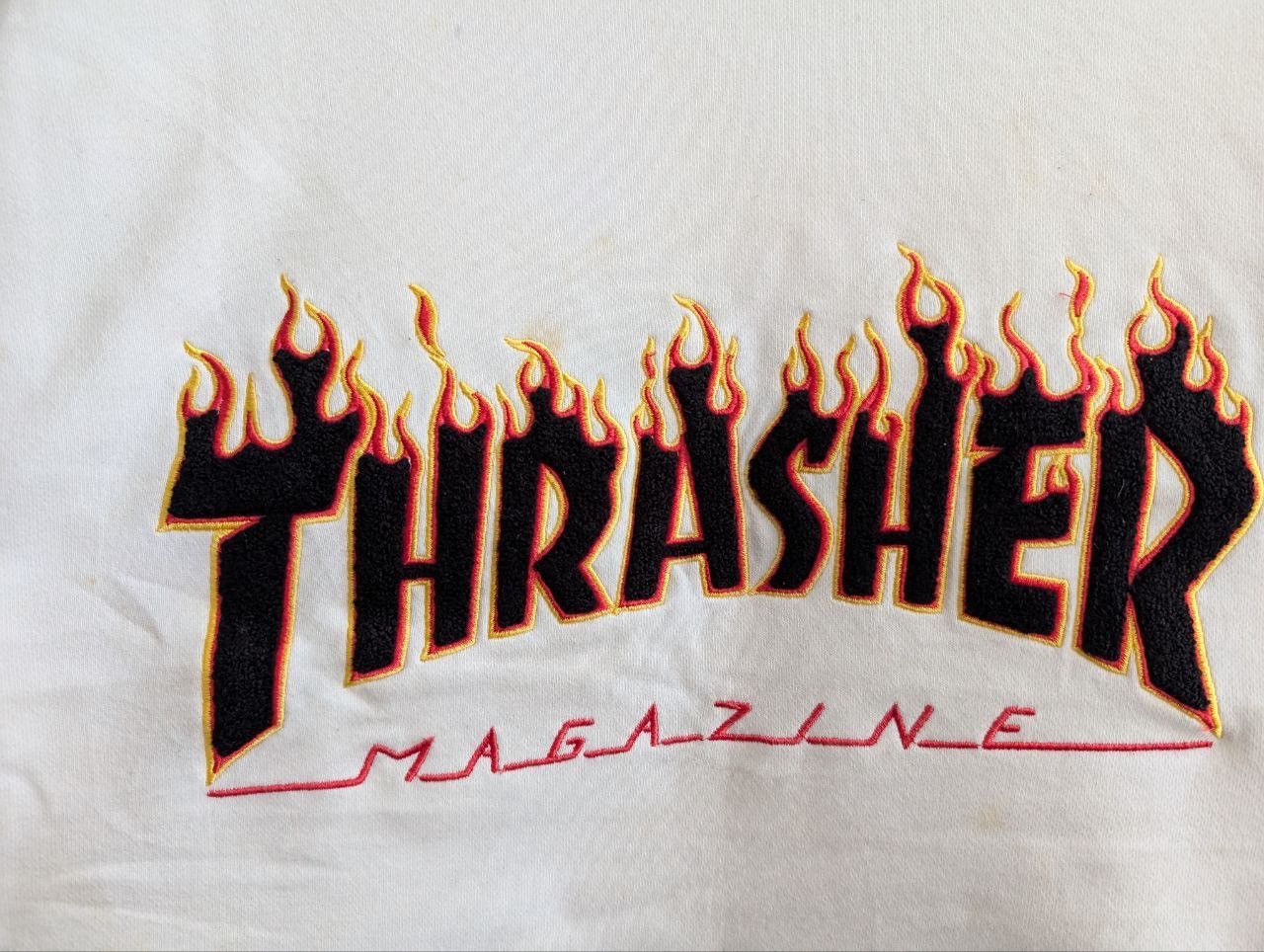 Thrasher vintage THRASHER magazine fire burning embroidered logo Size US L / EU 52-54 / 3 - 3 Thumbnail