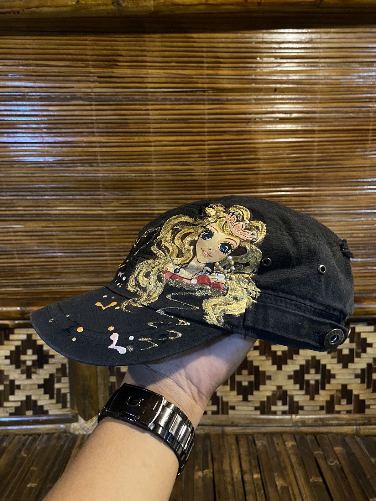 Vintage 2000s cadet hat distressed blink punk y2k style Size ONE SIZE - 2 Thumbnail