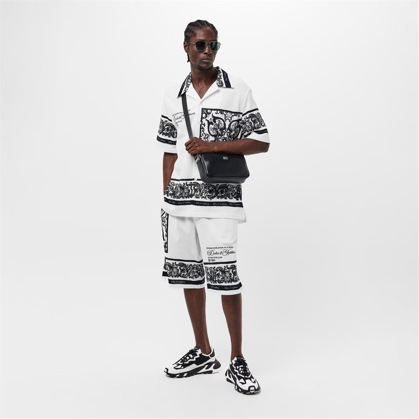 Dolce & Gabbana o1g2r1mq0426 Woven Tailored Fit Tracksuit Shorts Black/White Size US 32 / EU 48 - 5 Thumbnail