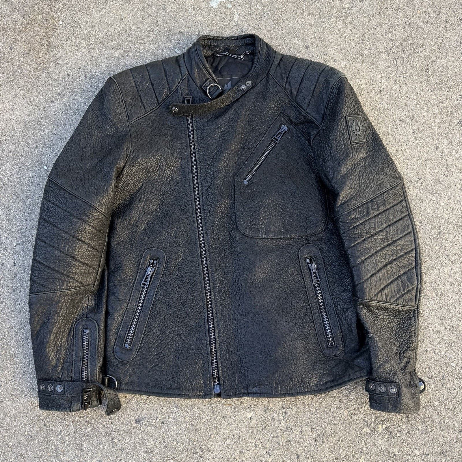 Belstaff × Leather Belstaff Black Biker Moto Kendal Leather Jacket Sz 56 Size US XXL / EU 58 / 5 - 2 Thumbnail