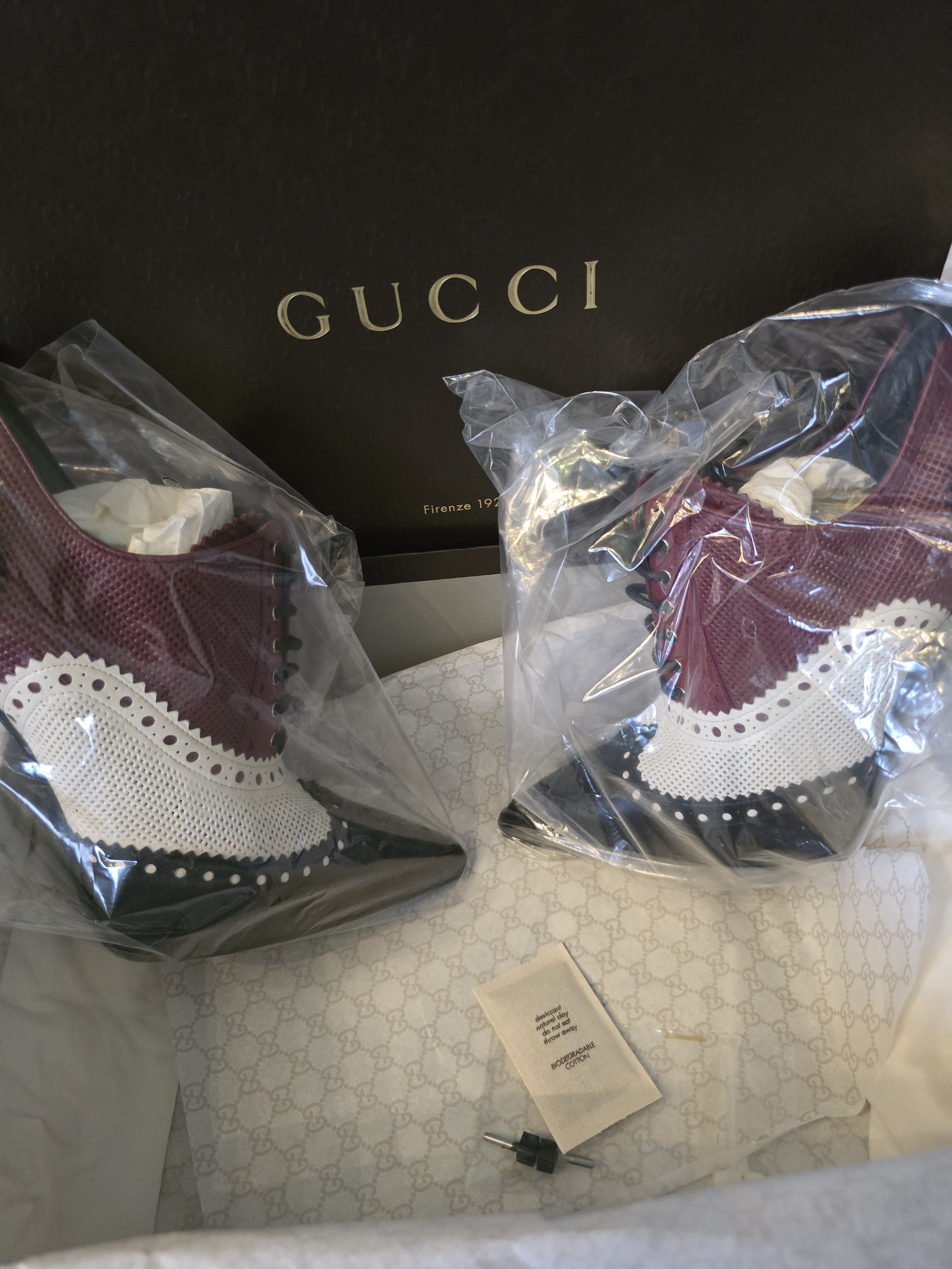 Gucci Gucci Oxford Brogue cuir tricolore Size US 6 / IT 36 - 3 Thumbnail