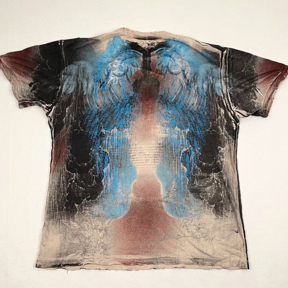 Affliction Affliction Shirt Mens 2XL XXL Slim Skeleton Reaper Grunge Goth Distressed Y2K Graphic Print Crew Neck Black Cotton Short Sleeve T-Shirt Size US XXL / EU 58 / 5 - 3 Thumbnail