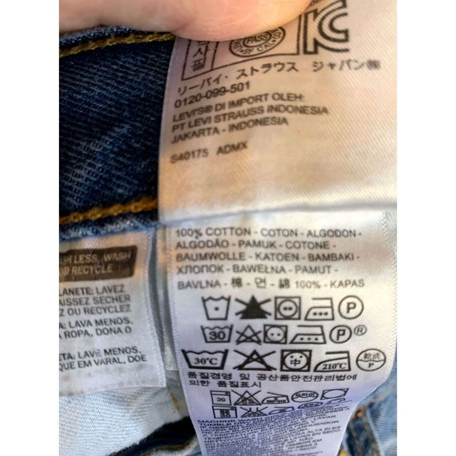 Levi's Levi's 501 Jeans Blue Button Fly Straight 38x32 Mens Regular Denim Cotton 5-Pocket American Cowboy Vintage No? Size US 38 / EU 54 - 6 Thumbnail