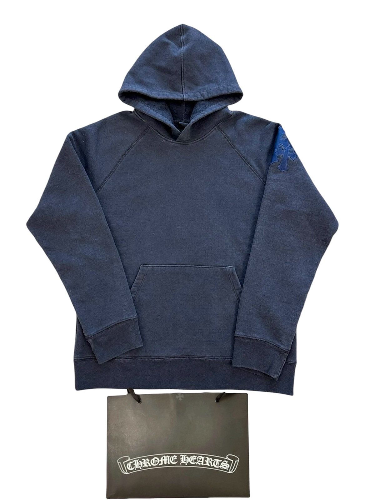 Chrome Hearts Chrome Hearts XL Triple Cross Leather Patches Navy Hoodie Size US XL / EU 56 / 4 - 1 Thumbnail
