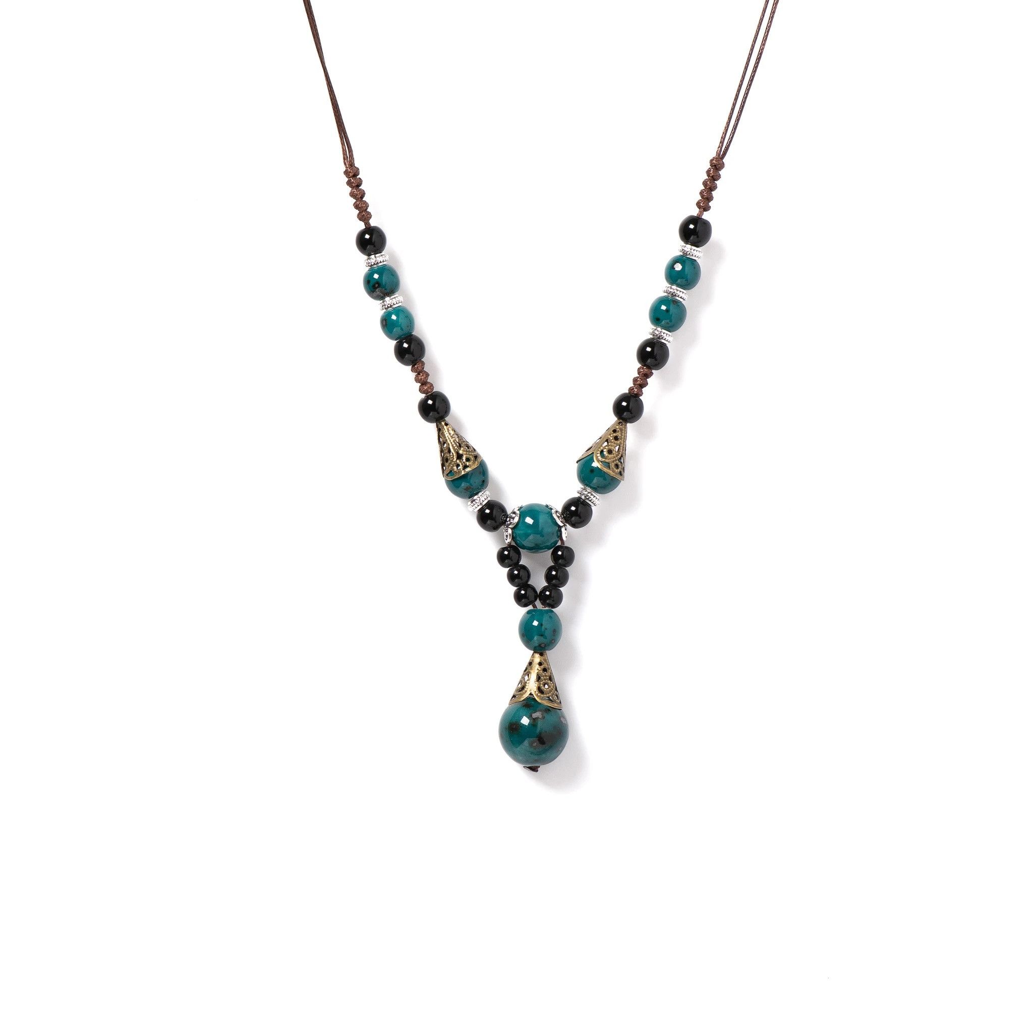 Handmade Vintage Boho Pendant Necklace Handmade Jewelry Gift For Her Size ONE SIZE - 3 Thumbnail