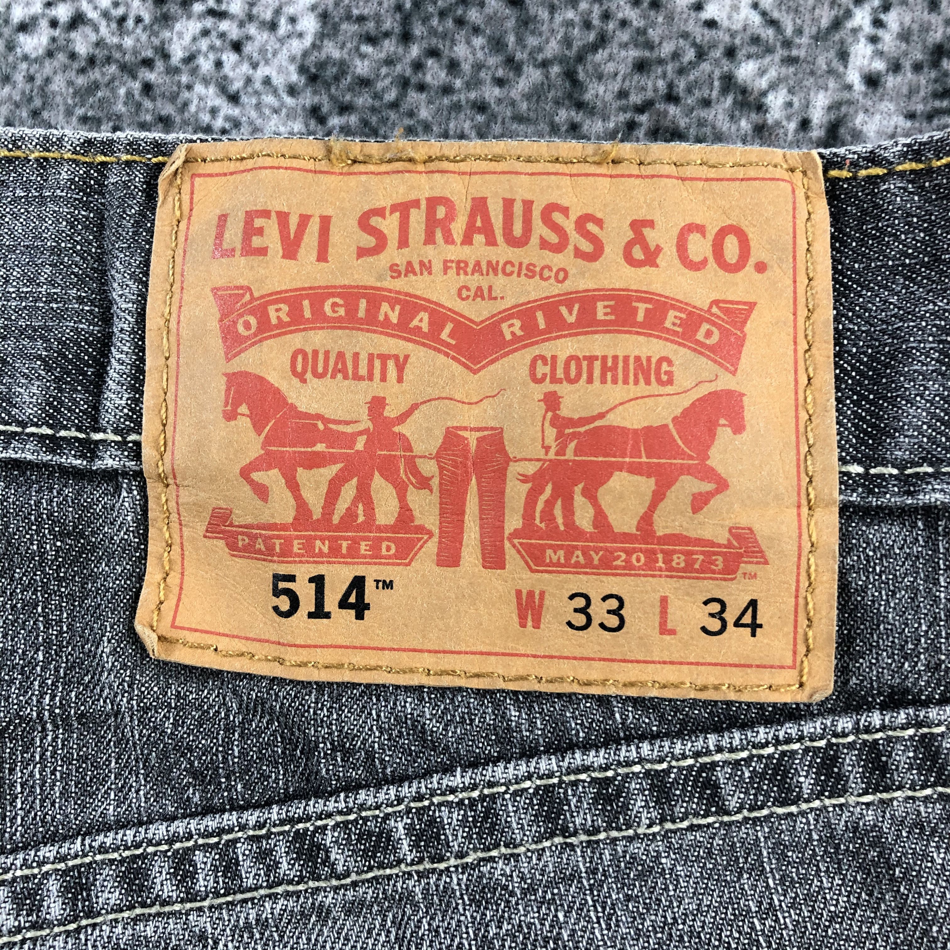 Levi's Vintage Levis 514 Jeans Faded Black Denim KJ1000 Size US 33 - 5 Thumbnail
