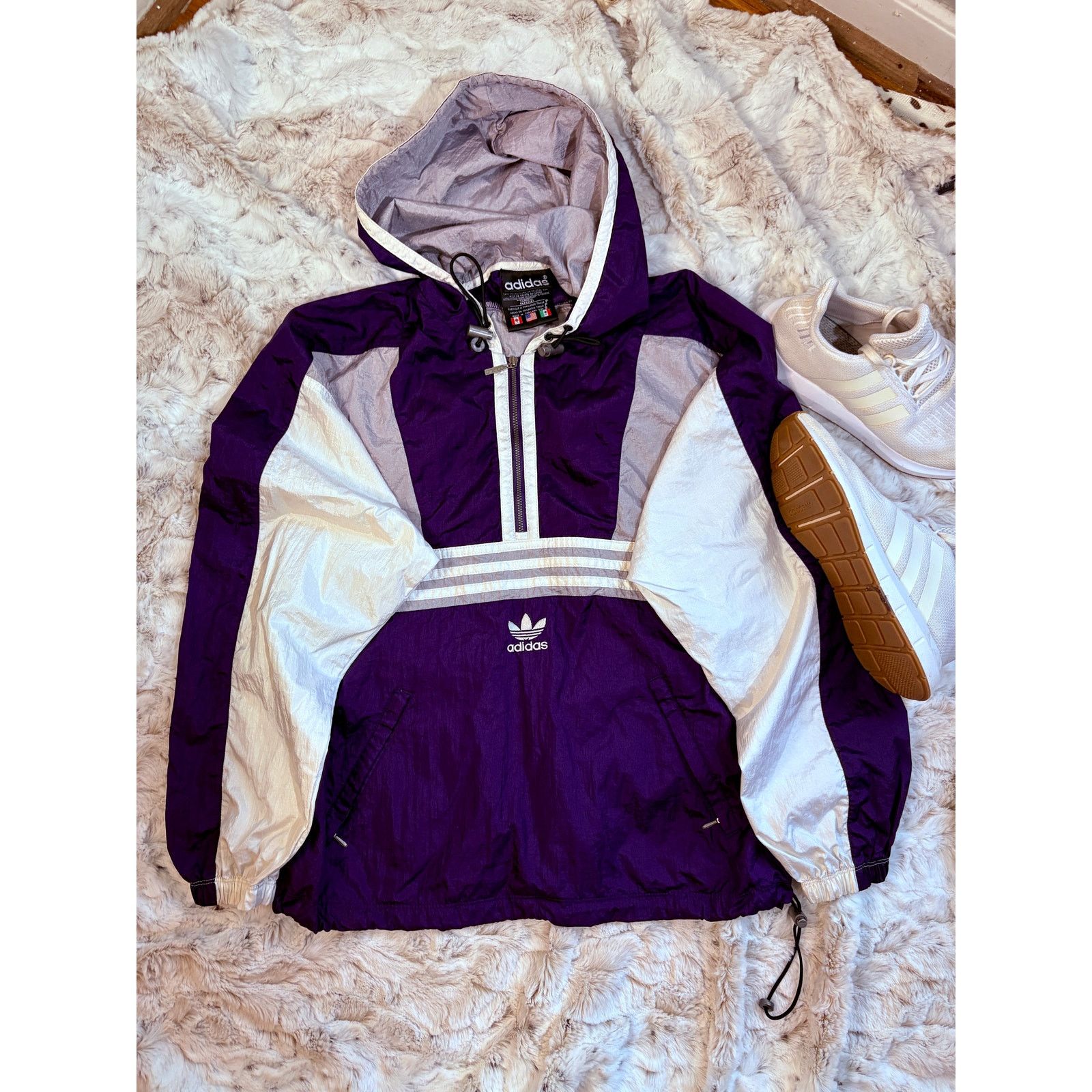Adidas Adidas Purple and White Women's Jacket Size S / US 4 / IT 40 - 3 Thumbnail