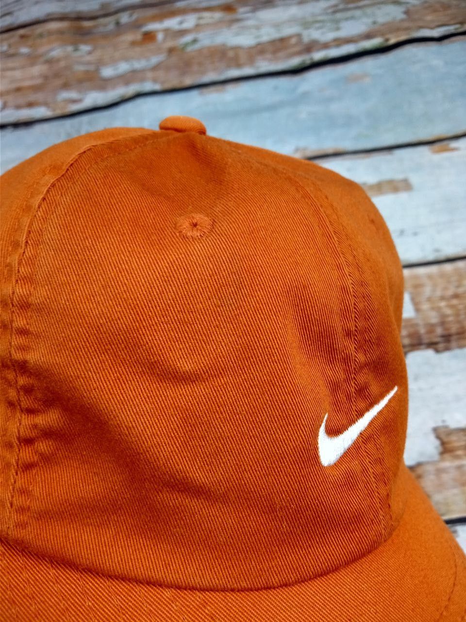 Nike Vintage 90s Y2K Nike Swoosh Orange Cap Hat Made in Korea Size ONE SIZE - 2 Thumbnail