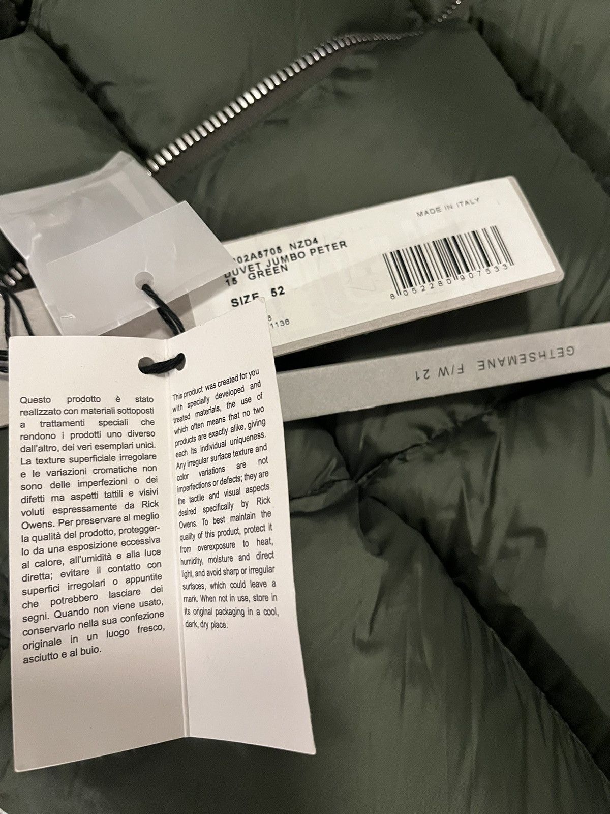 Rick Owens Duvet Jumbo Peter in Green Color Size US L / EU 52-54 / 3 - 12 Thumbnail