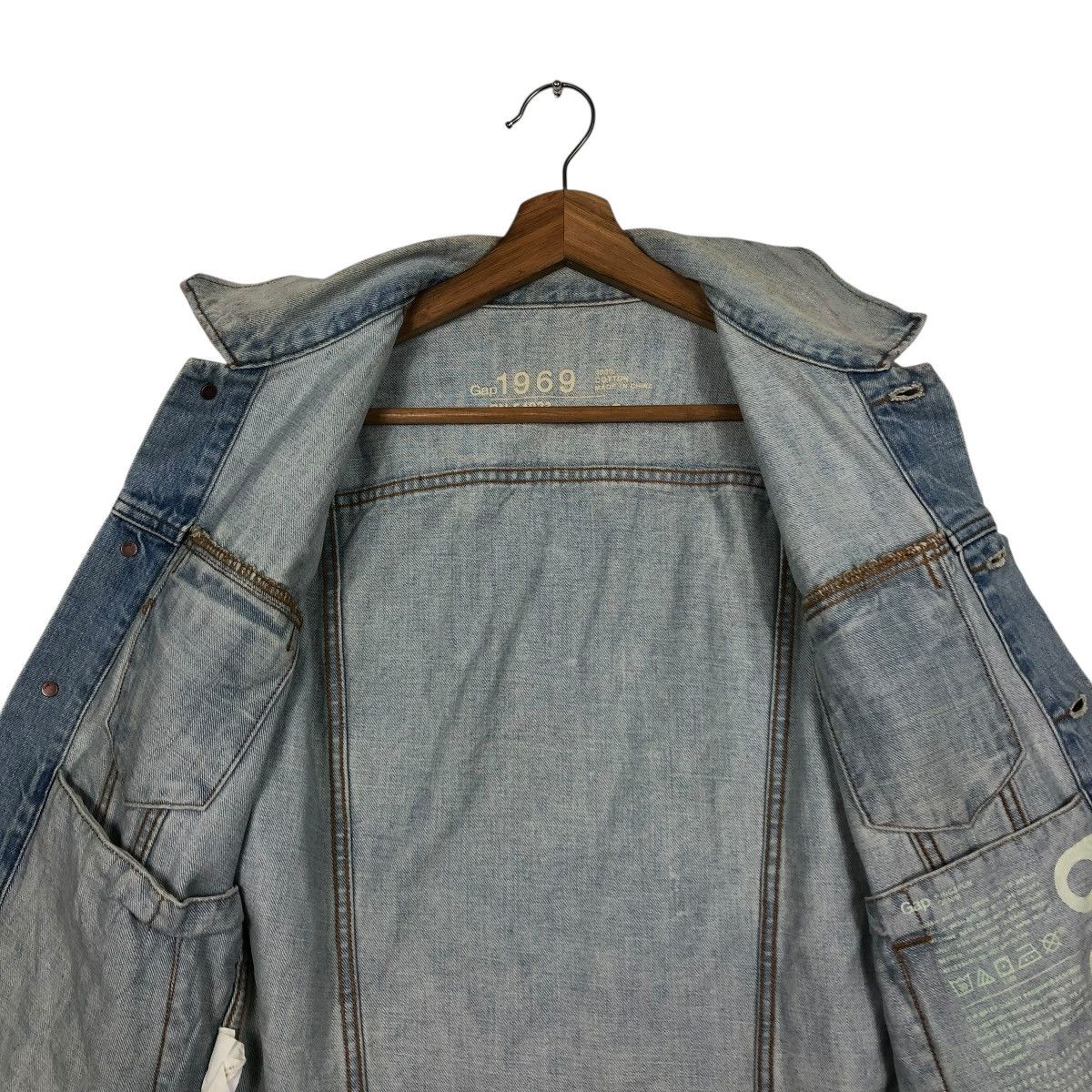 Japanese Brand 🔥VINTAGE CROPPED TRUCKER DENIM JACKET GAP Size US XS / EU 42 / 0 - 16 Thumbnail