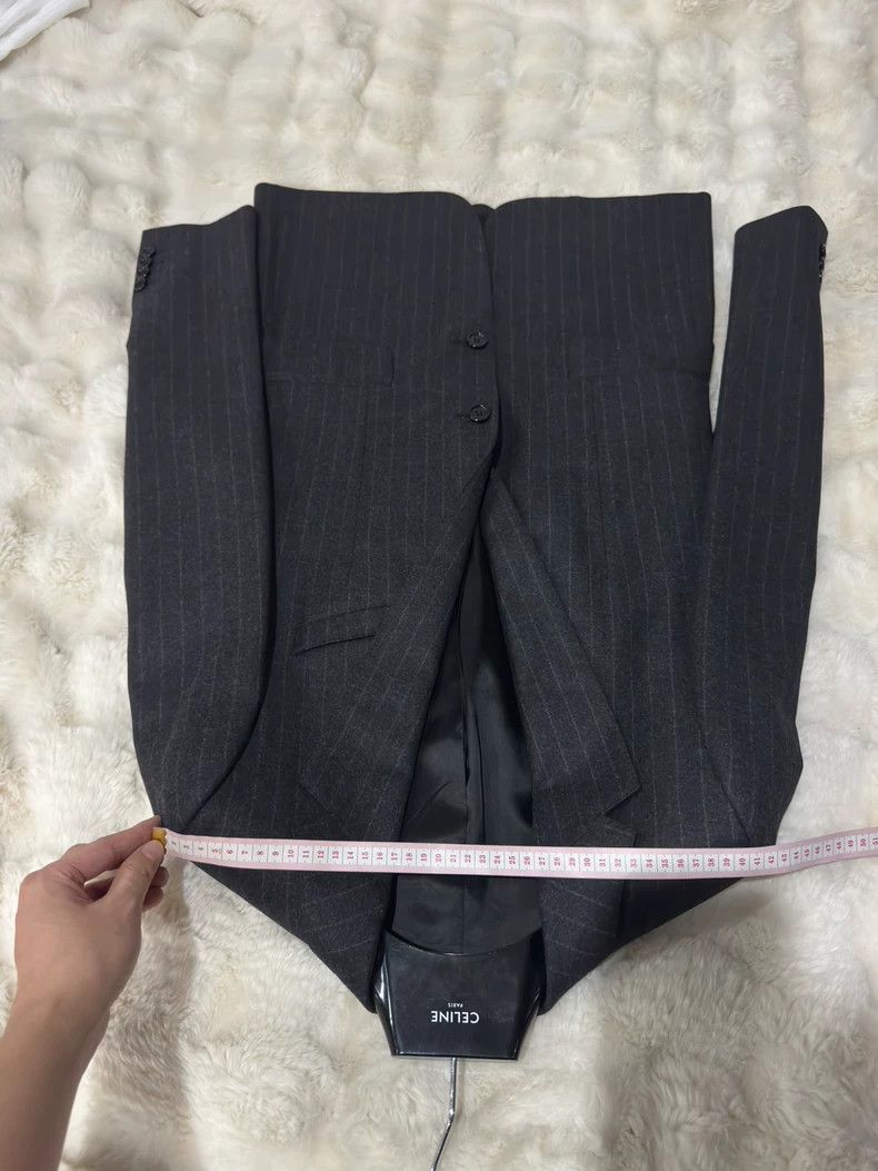 Celine CELINE Striped flannel suit suit Size US S / EU 44-46 / 1 - 8 Thumbnail