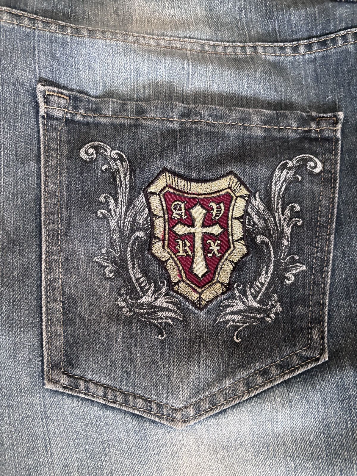 Avirex Vintage Y2K Blue Avirex Baggy embroidered Carpenter Jeans Size US 44 / EU 60 - 3 Thumbnail
