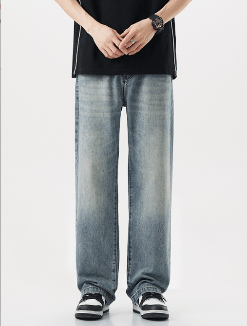 Japanese Brand × Jean Washed retro letter embroidery straight jeans y2k Size US 32 / EU 48 - 2 Thumbnail