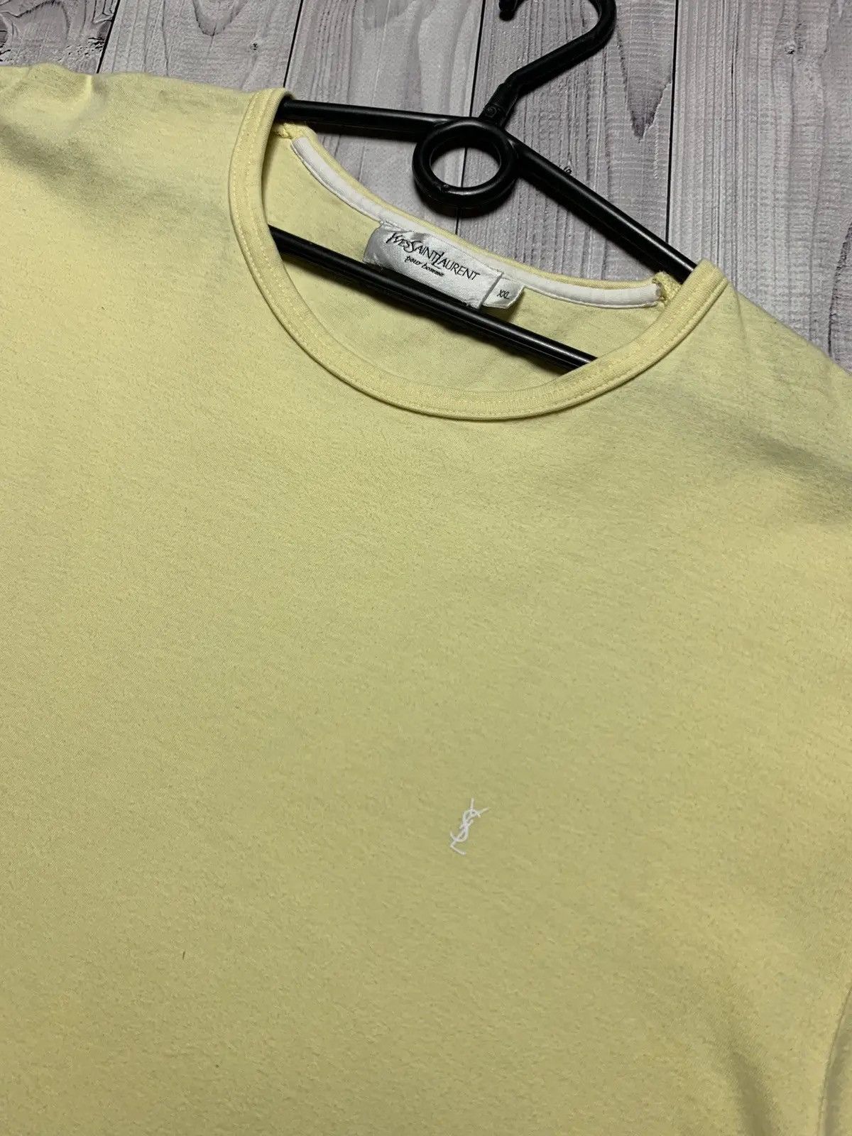 Yves Saint Laurent Vintage Yves Saint Laurent tee yellow logo T-shirt rare Size US XXL / EU 58 / 5 - 2 Thumbnail