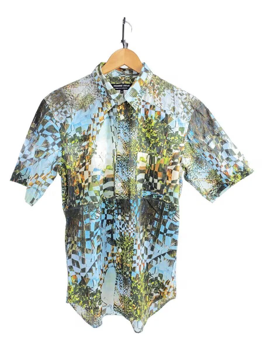 Comme des Garcons × Comme des Garcons Homme Deux SS21 Psychedelic Pattern Short Sleeve Button Shirt Size US M / EU 48-50 / 2 - 1 Thumbnail