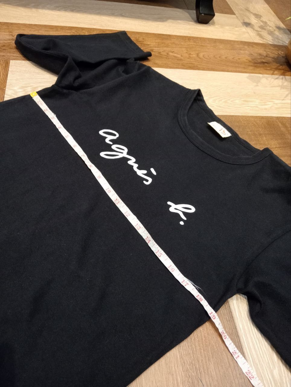 agnes b. AGNES B. SPELLOUT BLACK LONG SLEEVE T-SHIRT Size US L / EU 52-54 / 3 - 9 Thumbnail