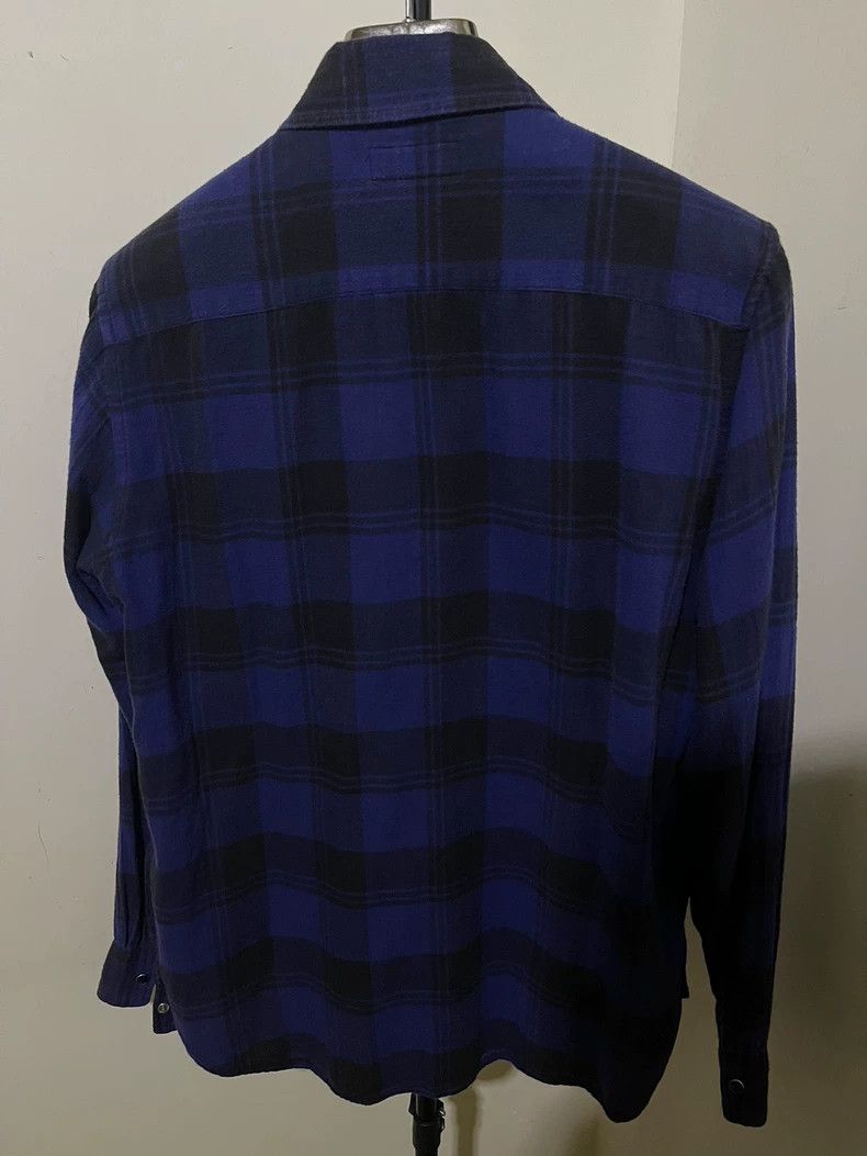 Saint Laurent Paris Saint Laurent Paris17fwKlein Blue Cat Eye Button Plaid Shi Size US S / EU 44-46 / 1 - 4 Thumbnail