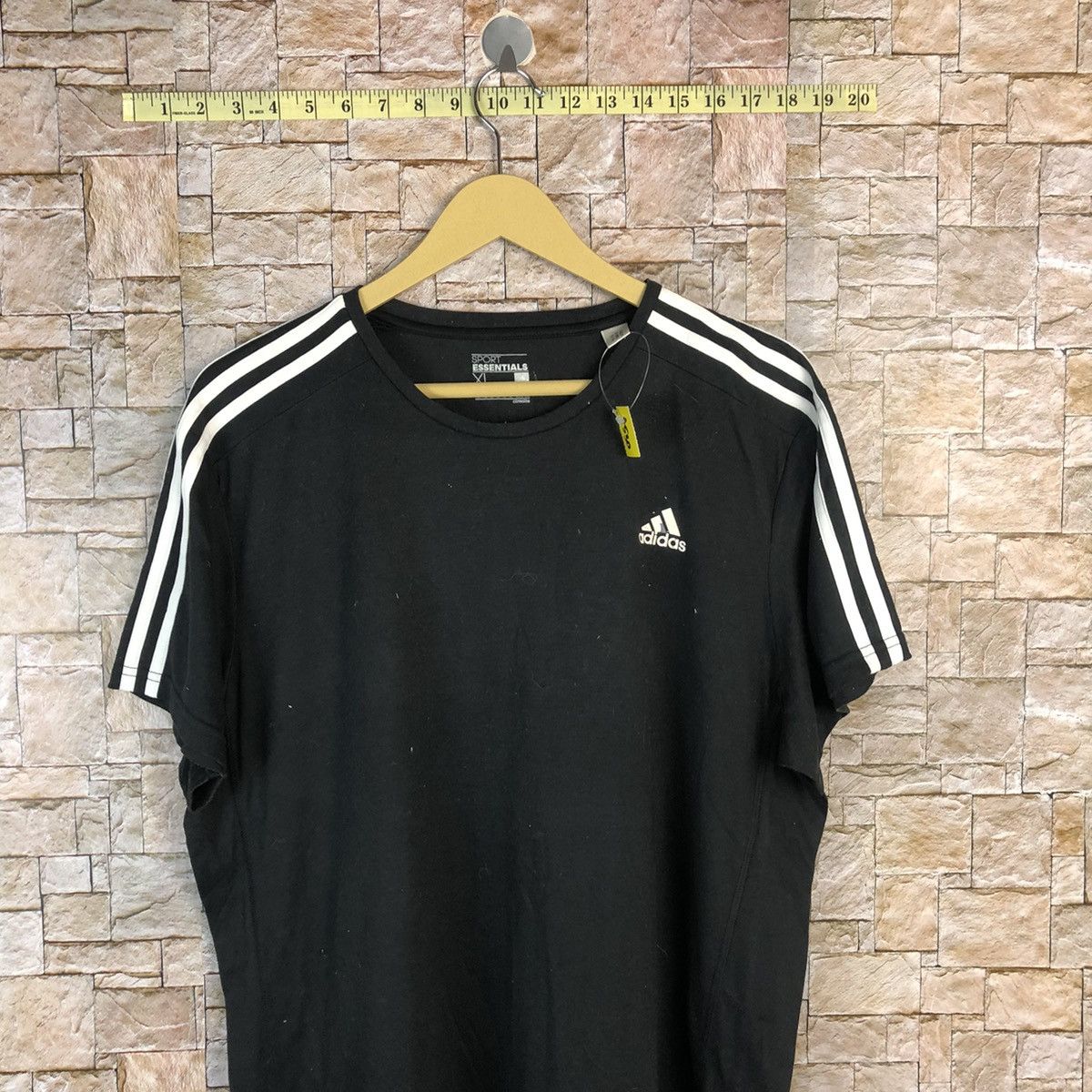 Adidas Adidas Black Three Stripe T-Shirt #A530 Size US L / EU 52-54 / 3 - 2 Thumbnail