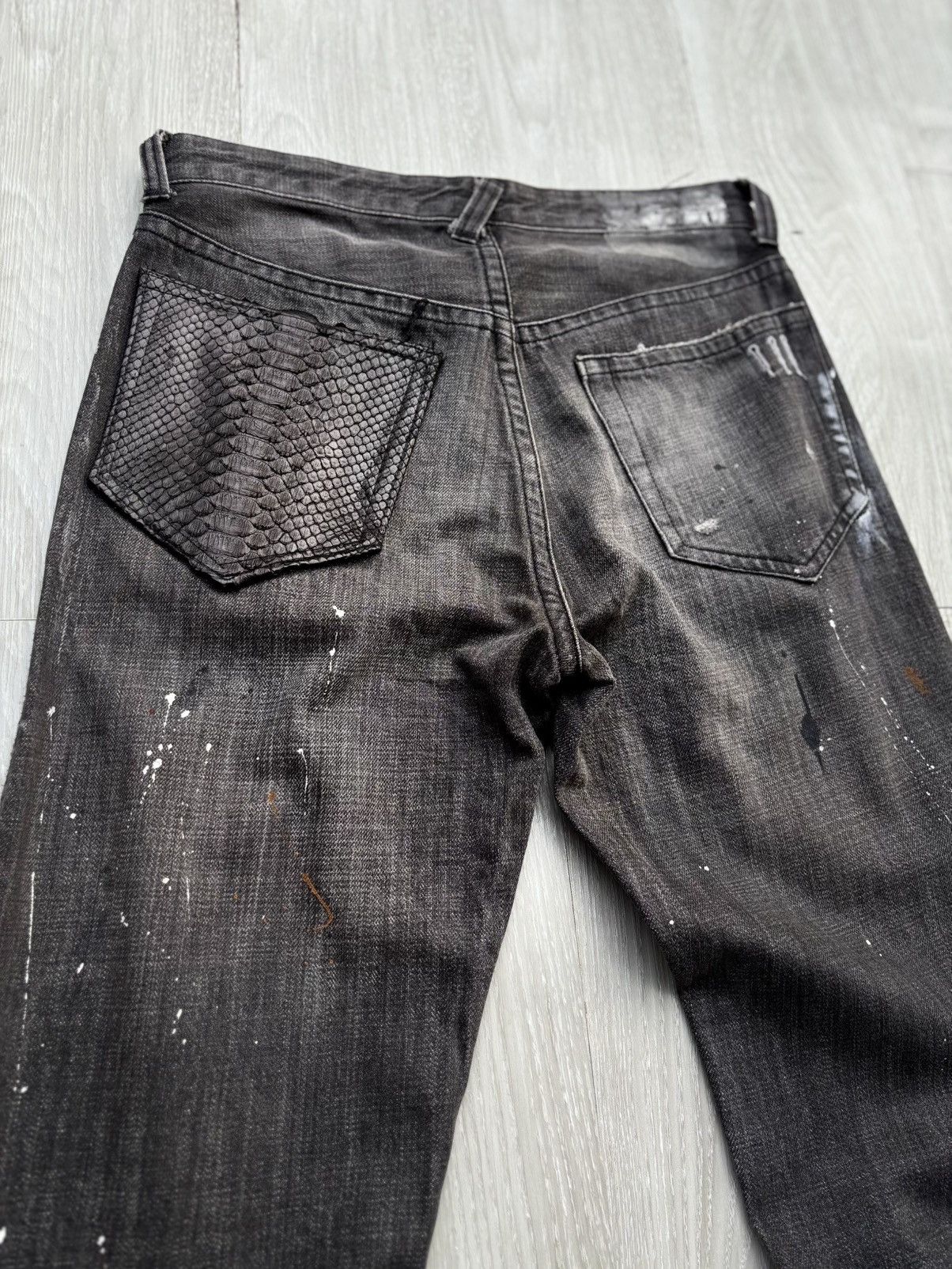 Beams Plus BEAMS paint splatter lace up jeans Size US 29 - 6 Thumbnail