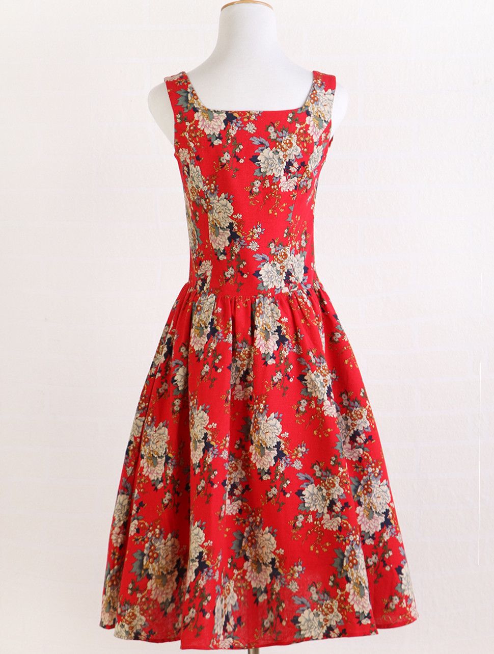 Other Cotton Linen Blend Vintage Style Women Dresses Size XXL / US 16-18 / IT 52-54 - 1 Thumbnail
