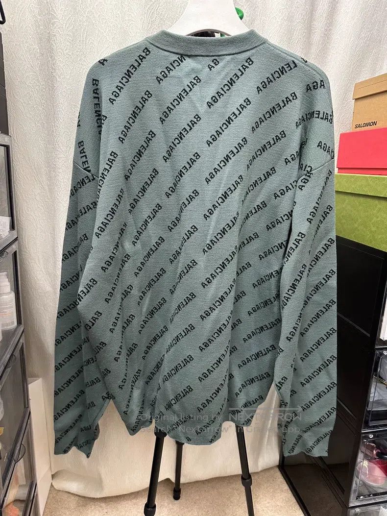 Balenciaga Balenciaga Full Bullet Screen Logo Long Sleeve Knit Sweate Size US L / EU 52-54 / 3 - 2 Thumbnail