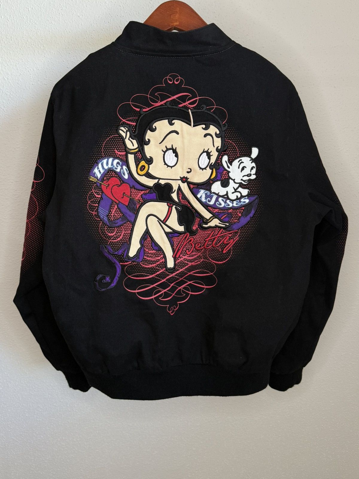 JH Design Betty Boop JH Design Hugs Kisses Embroidered Jacket 3XL Size XL / US 12-14 / IT 48-50 - 2 Thumbnail