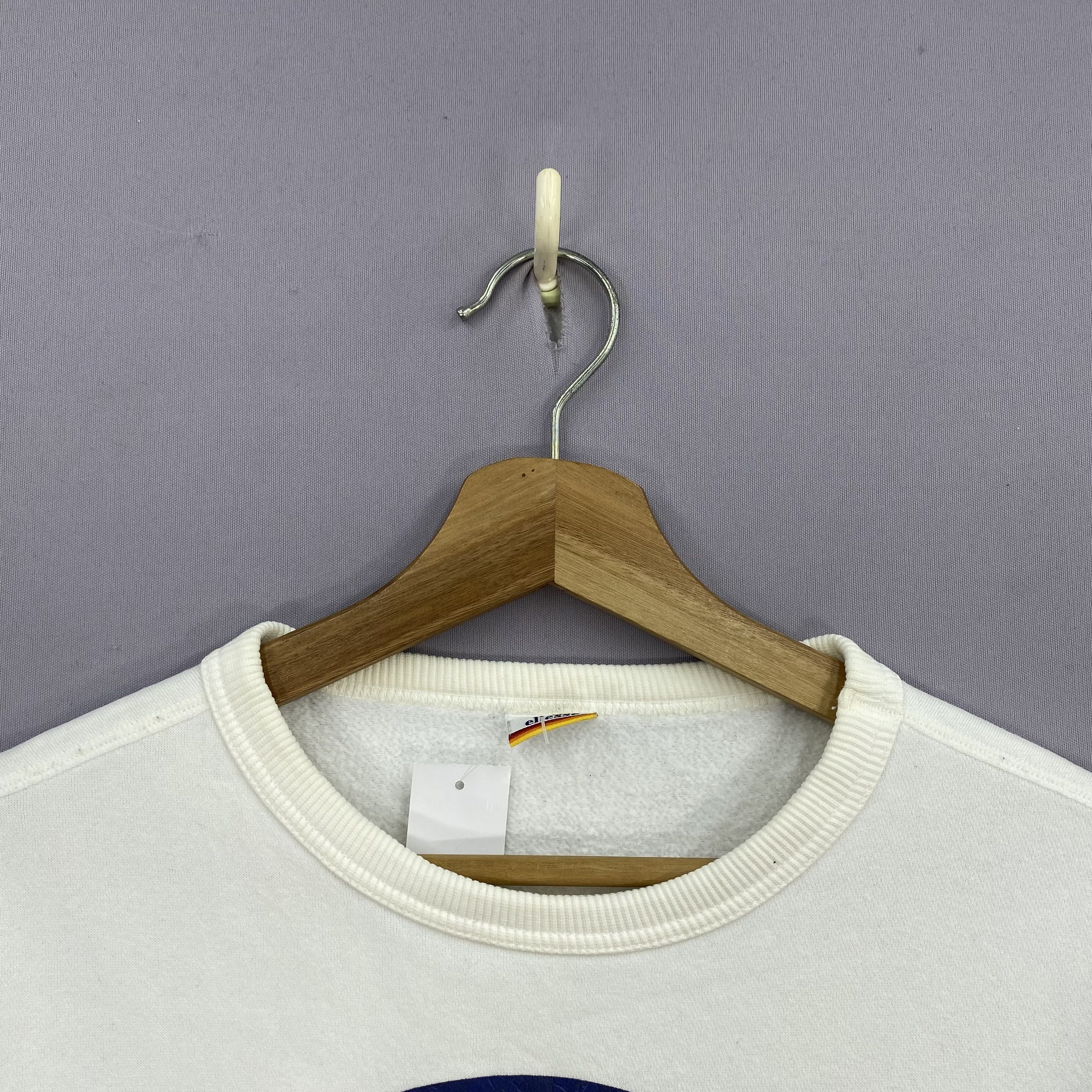 Ellesse Vintage 90s Ellesse Striped Sweater Spellout Logo Jumper Size S / US 4 / IT 40 - 8 Thumbnail
