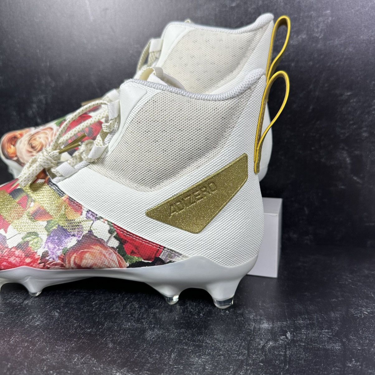Adidas ADIZERO CHAOS SPEED CORONATION OFF WHITE GOLD FOOTBALL CLEAT Size US 13 / EU 46 - 9 Thumbnail