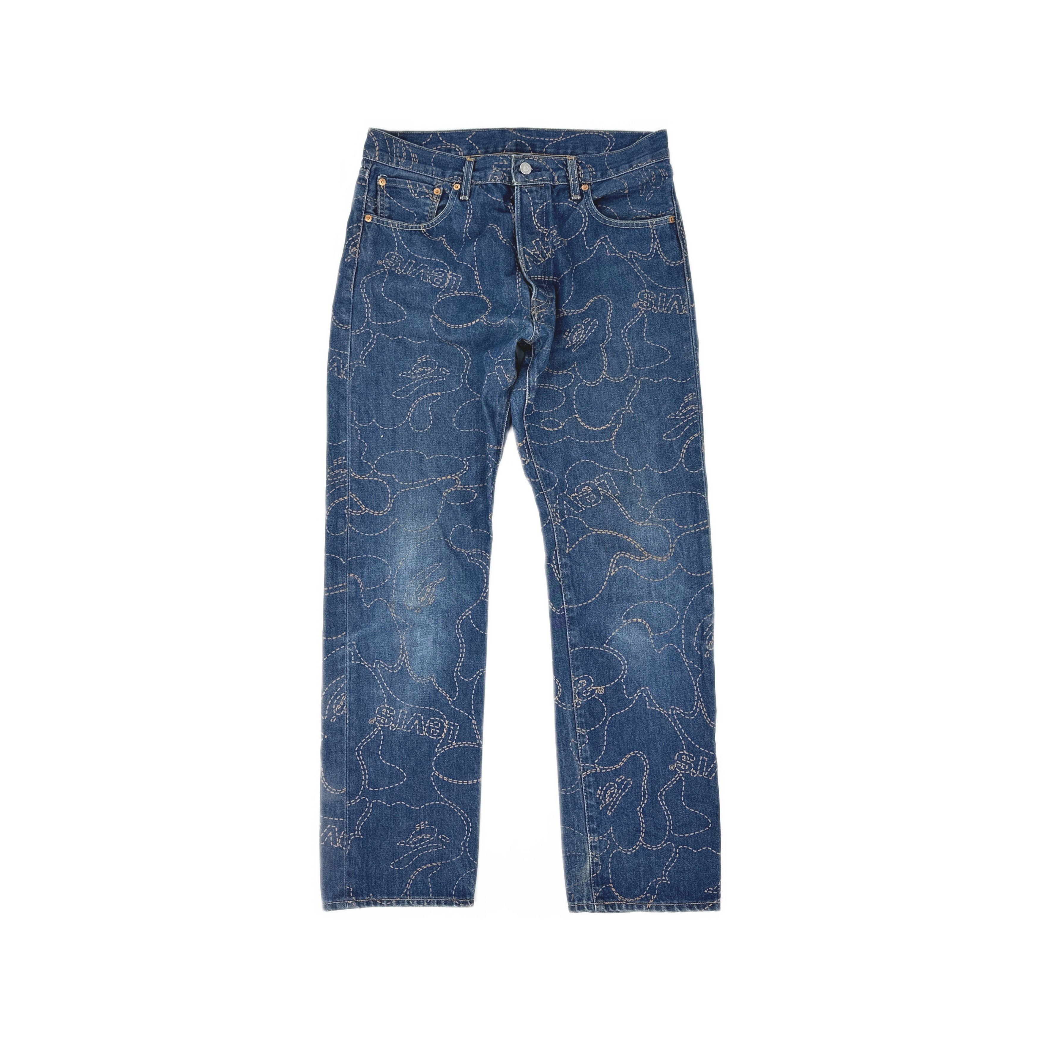 Bape × Levi's Levi's x BAPE Camo Stitch Denim Jeans Size 34 Size US 32 / EU 48 - 1 Thumbnail
