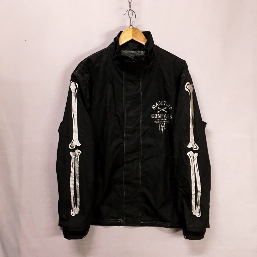 Harley Davidson Made Tuff Compass Skull Bones Rainsuit Made For Riders Size US XL / EU 56 / 4 - 1 Thumbnail