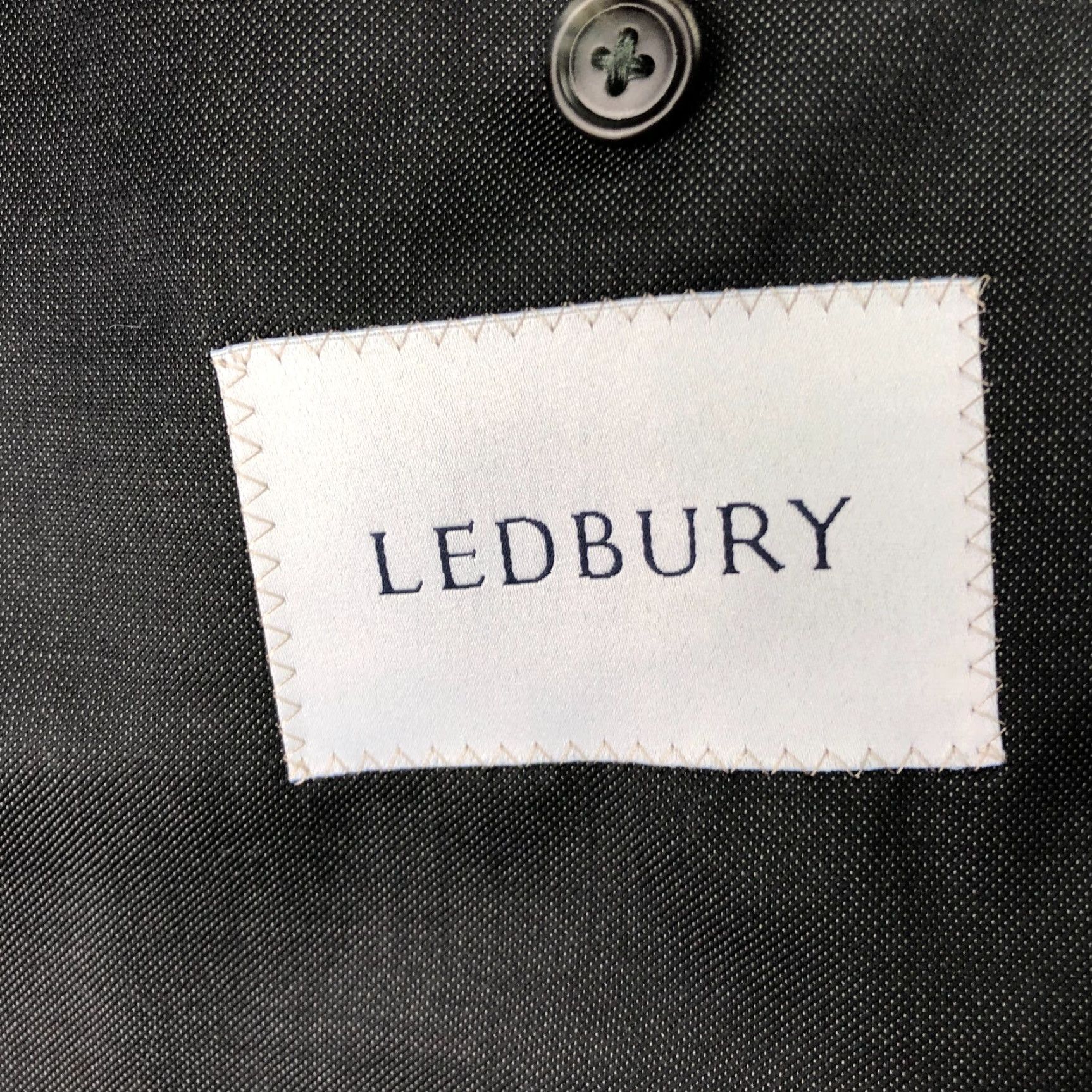 Vintage Ledbury Blazer Mens Wool 2-Button Jacket Gray Regular 40 US | Italy 50 EU Notch Lapel Double-Vented Vintage? Size 40R - 3 Thumbnail