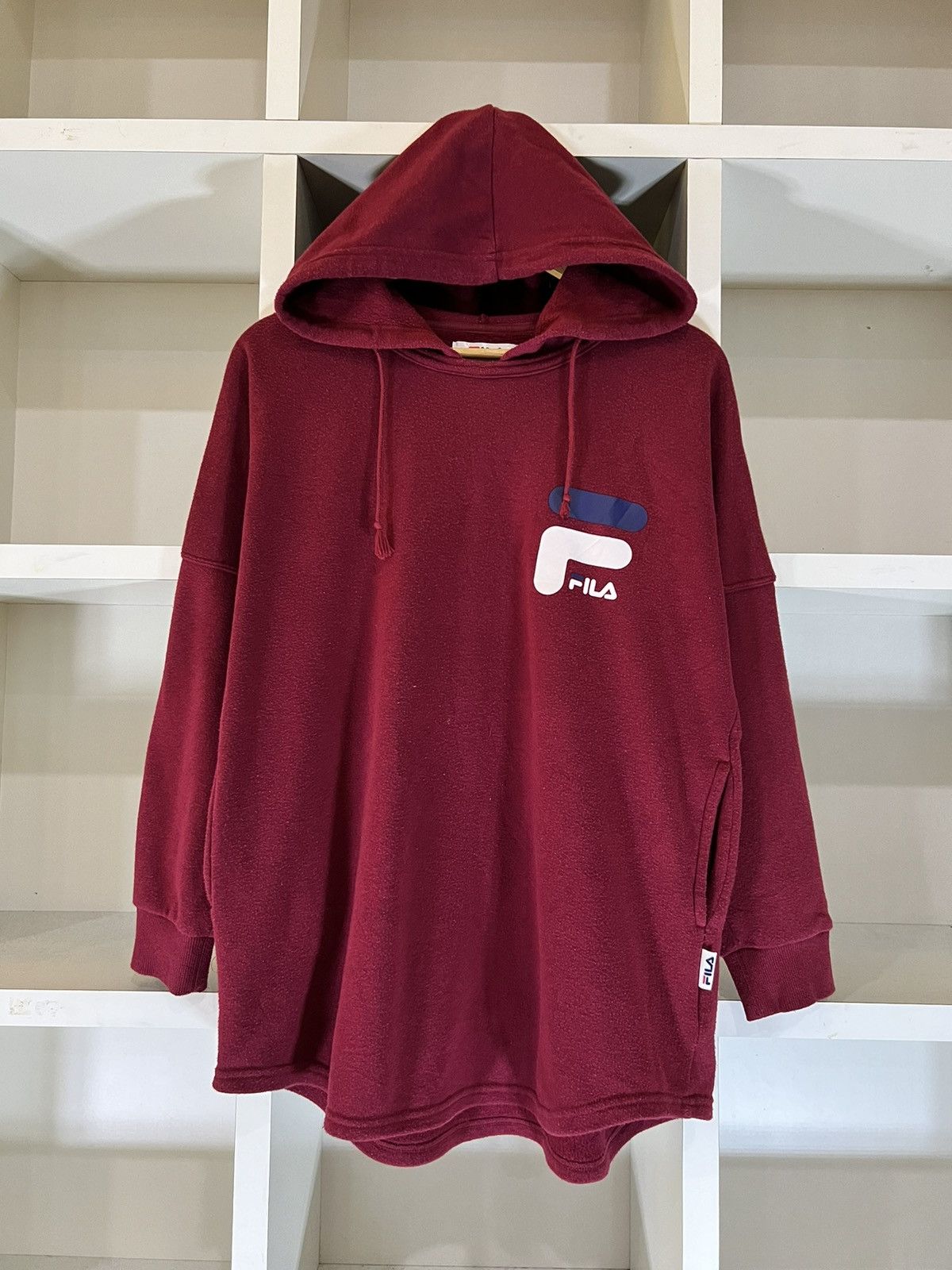image of Bjorn Borg x Fila Hoodie in Maroon, Men's (Size Large)