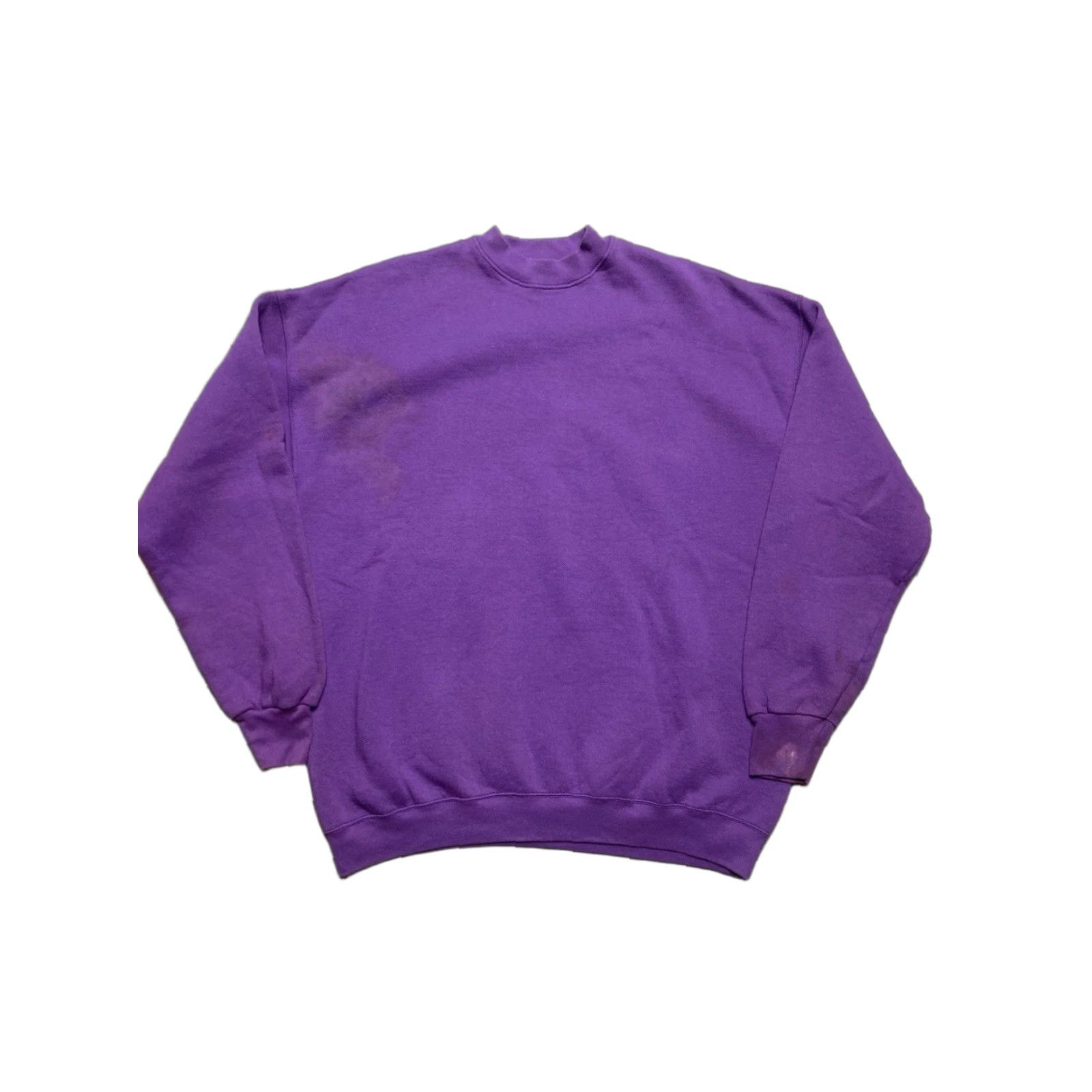 Fruit Of The Loom VINTAGE Fruit of the Loom Sweatshirt Crewneck Adult XXL Purple Plum 90s Pullover Men Size US XXL / EU 58 / 5 - 1 Thumbnail