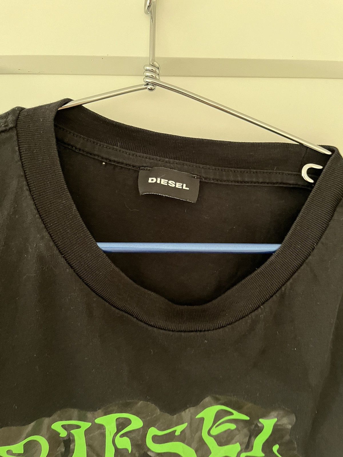 Designer × Diesel Diesel rare slime green logo t shirt Y2K Size US L / EU 52-54 / 3 - 3 Thumbnail
