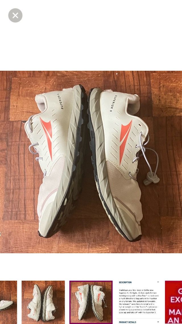 Altra ALTRA Men's SUPERIOR 5 lightweight trail shoe Size 11.5 Size US 11.5 / EU 44-45 - 6 Thumbnail
