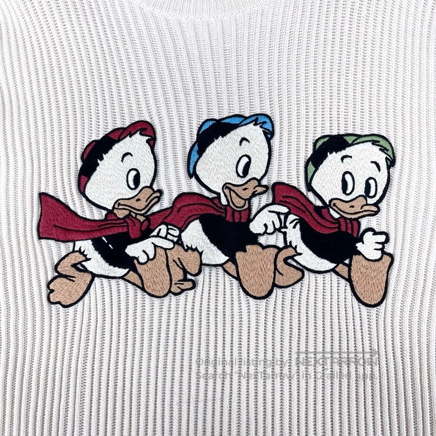 Gucci Guicci Ivory Donald Duck Knit Sweater| Size L / US 10 / IT 46 - 5 Thumbnail