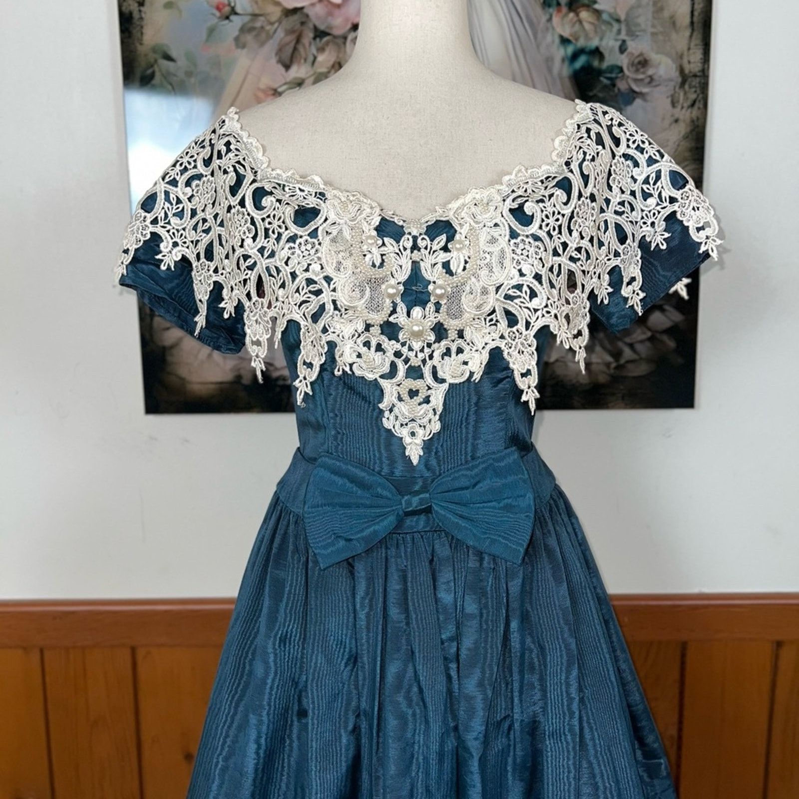 Other Vintage 90s Scott McClintock Taffeta Formal Dress! Size S / US 4 / IT 40 - 3 Thumbnail