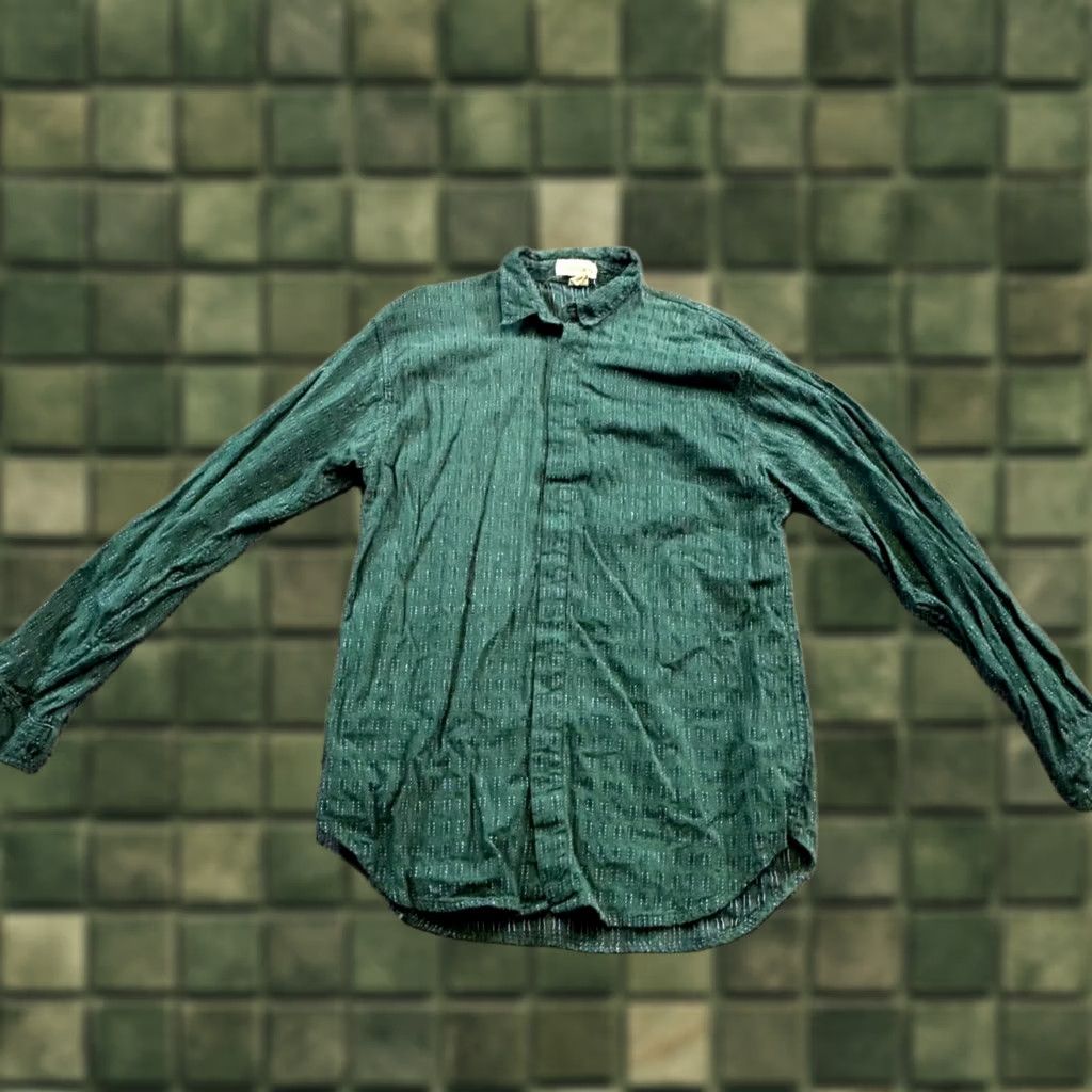 Vintage Bachrach Button-Up Shirt Men's M Green Geometric Cotton Preppy Career Office Size US M / EU 48-50 / 2 - 1 Thumbnail