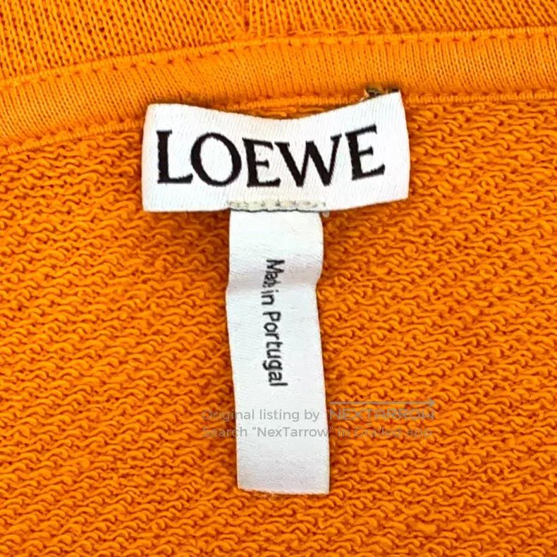 Loewe Loewe Orange logo letter cotton hooded drawstring long-sle Size US S / EU 44-46 / 1 - 6 Thumbnail