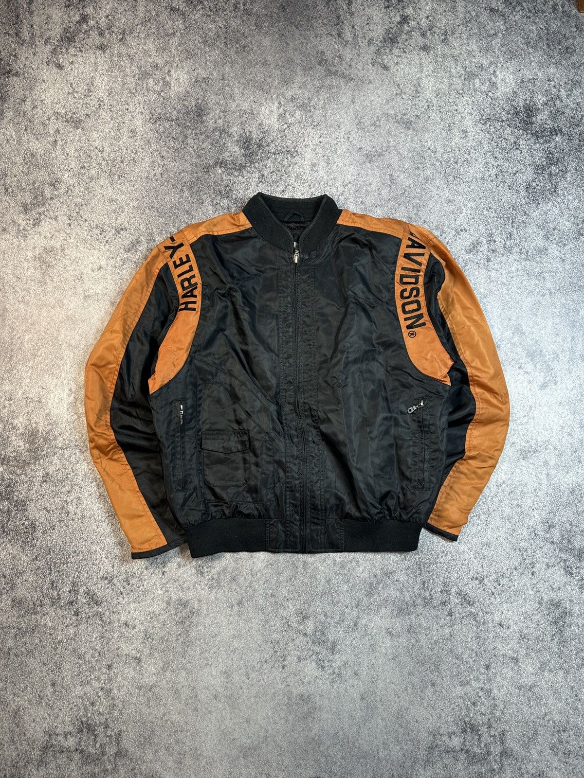 Harley Davidson Vintage Harley-Davidson Big Logo Back Jacket Racing Biker M Size US M / EU 48-50 / 2 - 4 Thumbnail