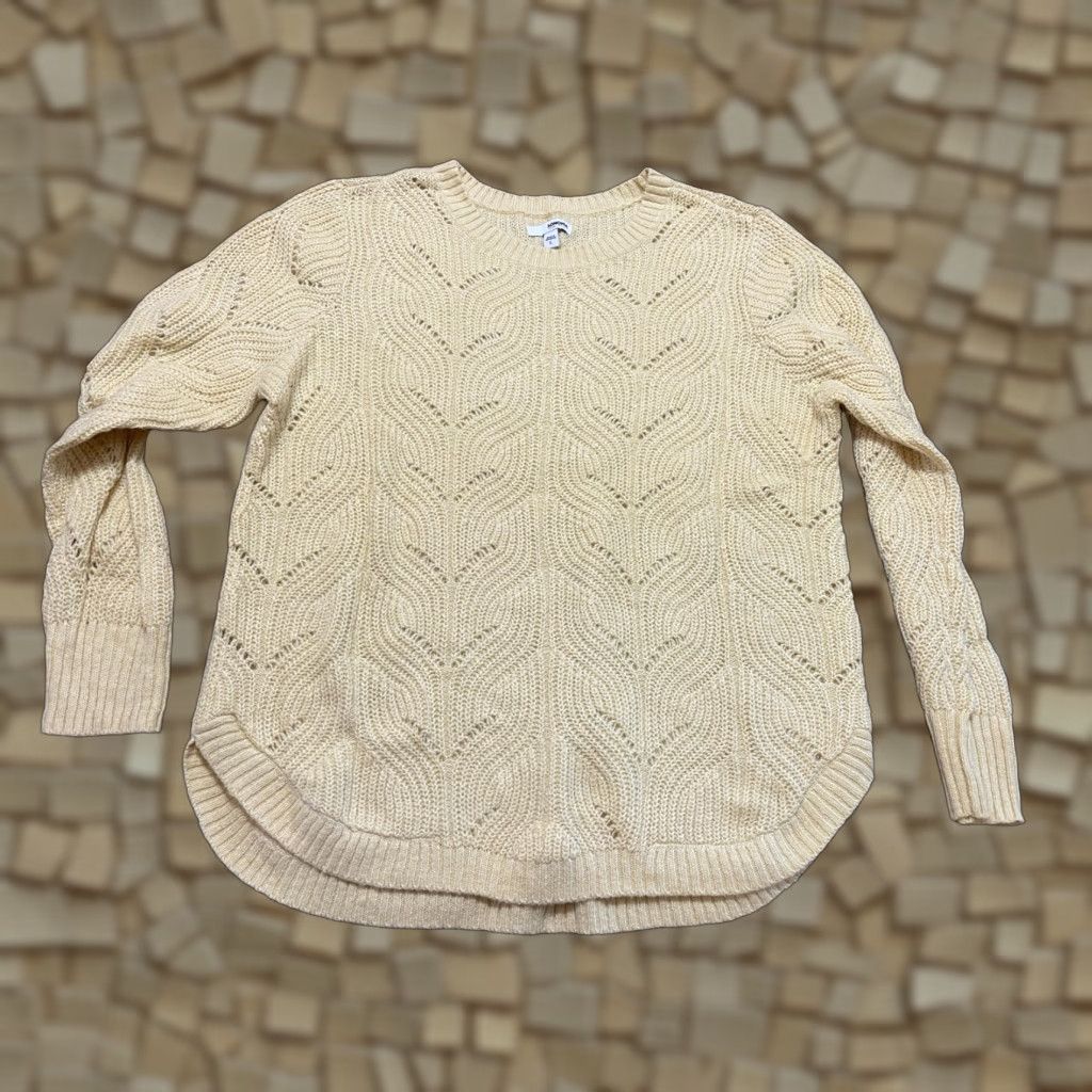 Vintage Sonoma Sweater Women's Large Yellow Knit Pullover Crew Neck Knitting Casual Regular Pullover Size L / US 10 / IT 46 - 1 Thumbnail