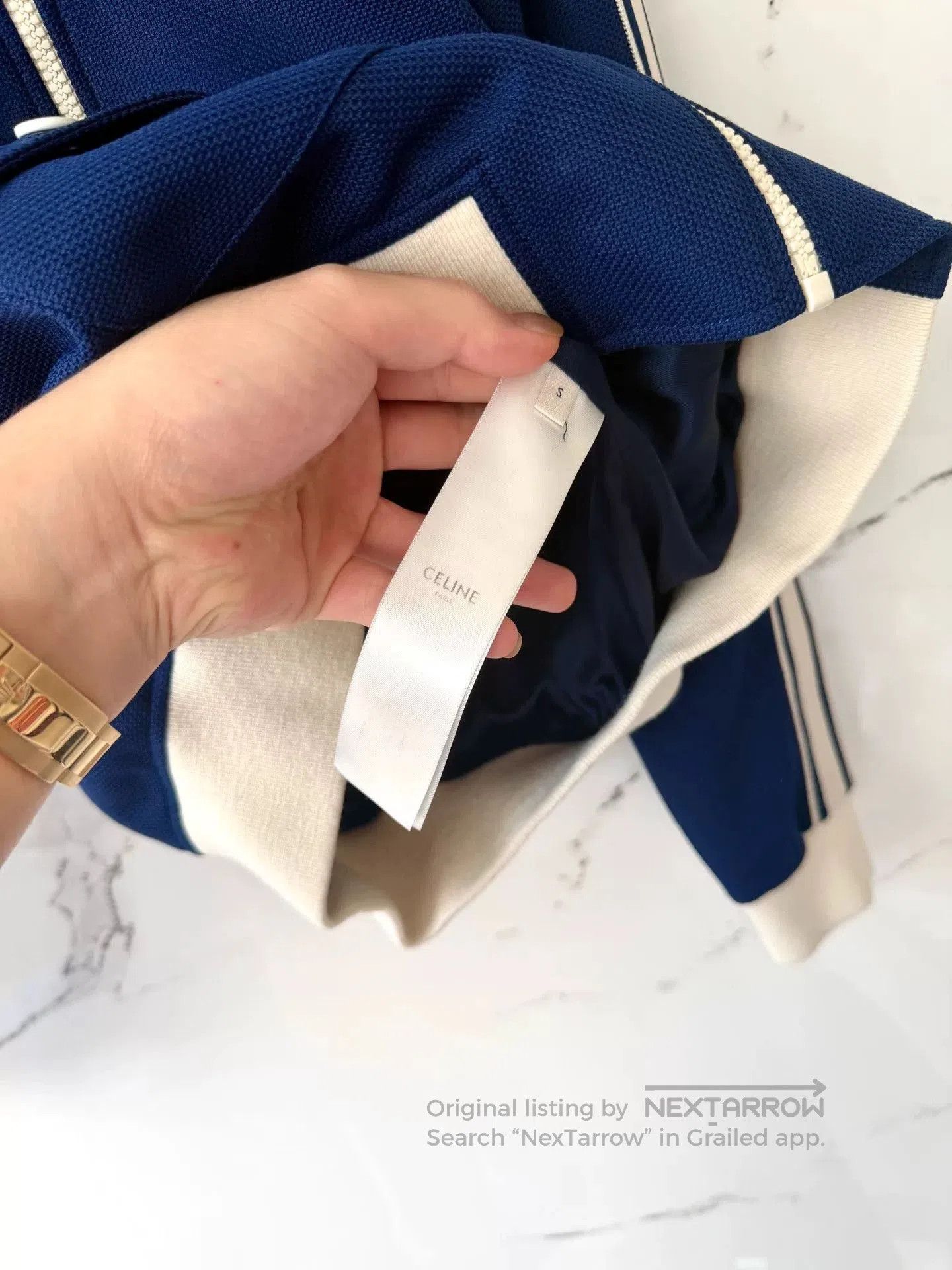Celine Celine Blue Embroidered Logo Jacket. Size US S / EU 44-46 / 1 - 5 Thumbnail