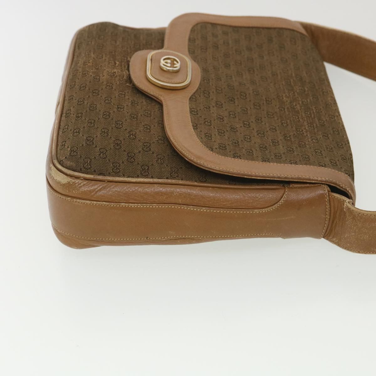 Gucci GUCCI Micro GG Canvas Shoulder Bag Beige Brown Size ONE SIZE - 6 Thumbnail